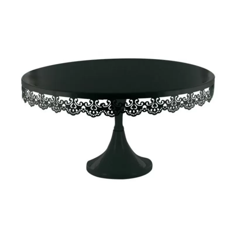 Cerf Dellier Presentoir Gateau Noir Broderie 35 Cm Online