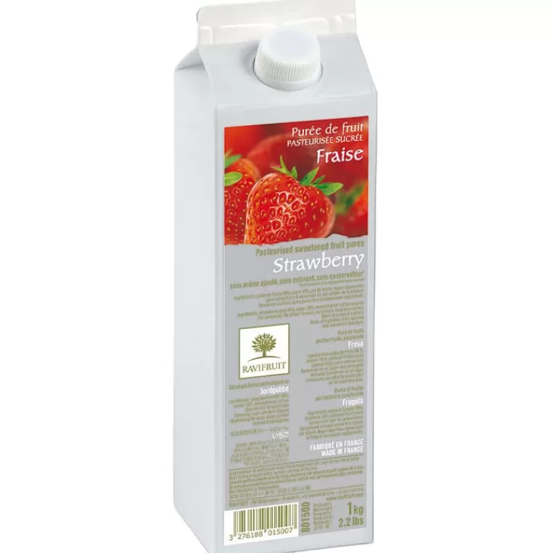 Cerf Dellier Puree De Fraise Ravifruit 1 Kg