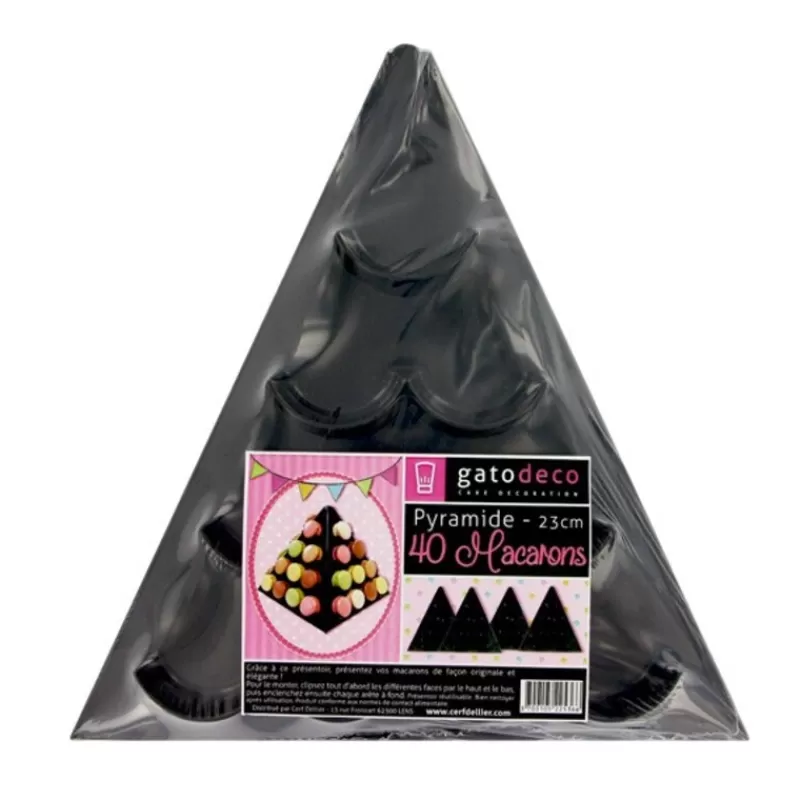 Cerf Dellier Pyramide À Macarons Noire Patisdecor Cheap