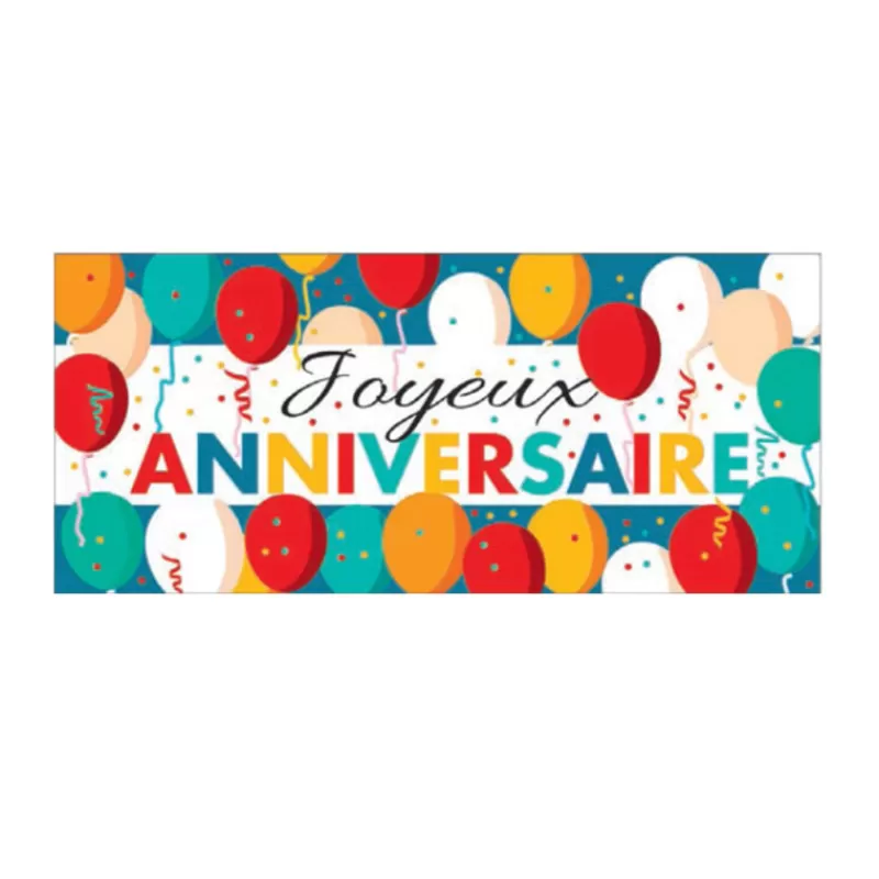 Cerf Dellier Rectangles Azyme Joyeux Anniversaire (X24) Cheap