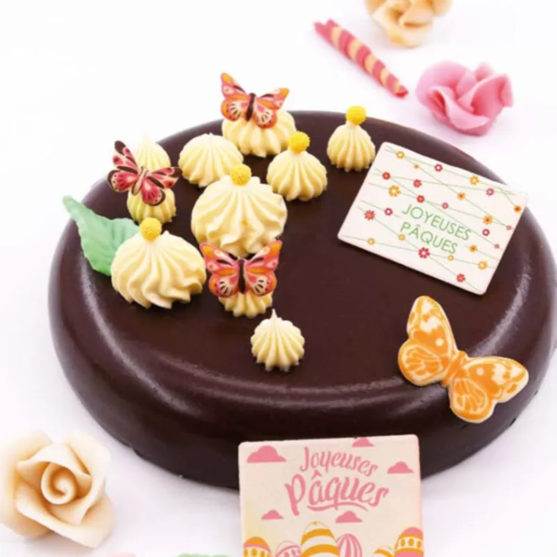 Cerf Dellier Rectangles Joyeuses Pâques Assortis Pate D'Amande (X 60) - Ddm 09/23 Clearance