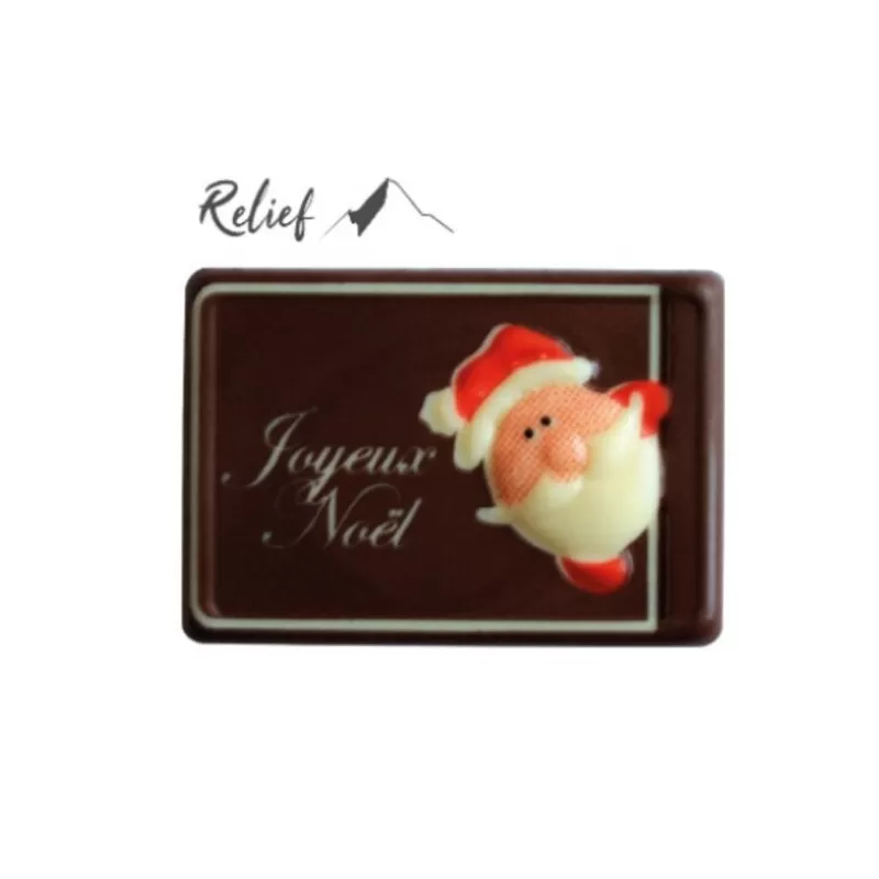 Cerf Dellier Rectangles Pere Noël Relief Chocolat (X50) Clearance