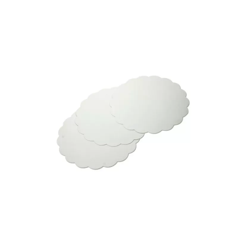 Cerf Dellier Rond Carton Festonne Blanc (X250) Cheap