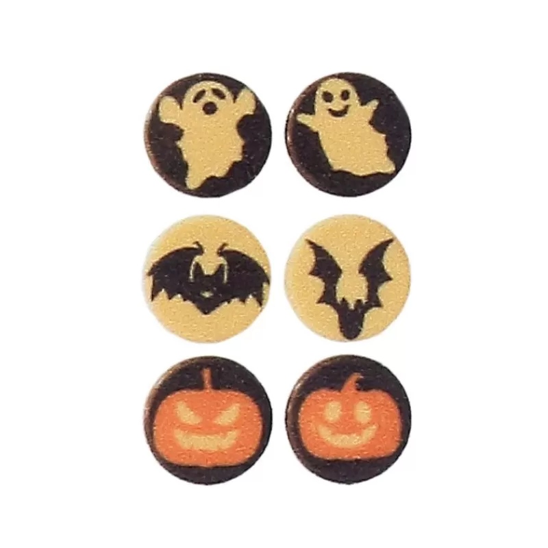 Cerf Dellier Ronds En Chocolat Halloween Assortis (X48) Best Sale