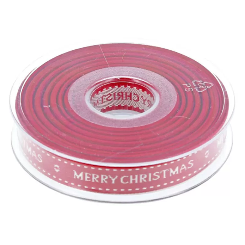 Cerf Dellier Ruban Rouge Merry Christmas 15 Mm (15 M) Best