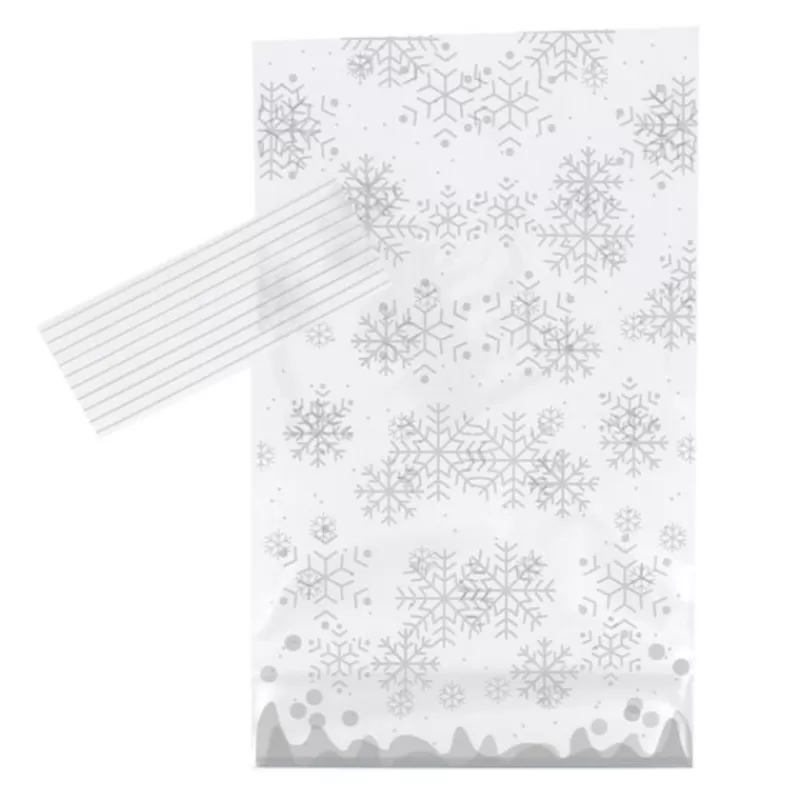 Cerf Dellier Sachets Bonbons Cristal Argent + Liens 14 X 23 Cm (X10) Clearance