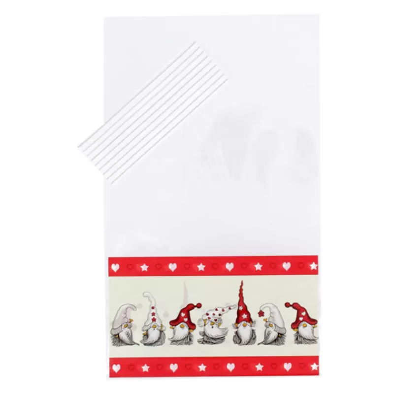 Cerf Dellier Sachets Bonbons Lutins + Liens 14 X 23 Cm (X10) Cheap