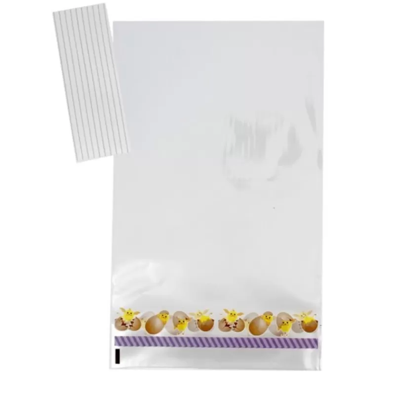 Cerf Dellier Sachets Bonbons Poussins Coquille + Liens 14 X 23 Cm (X10) Store