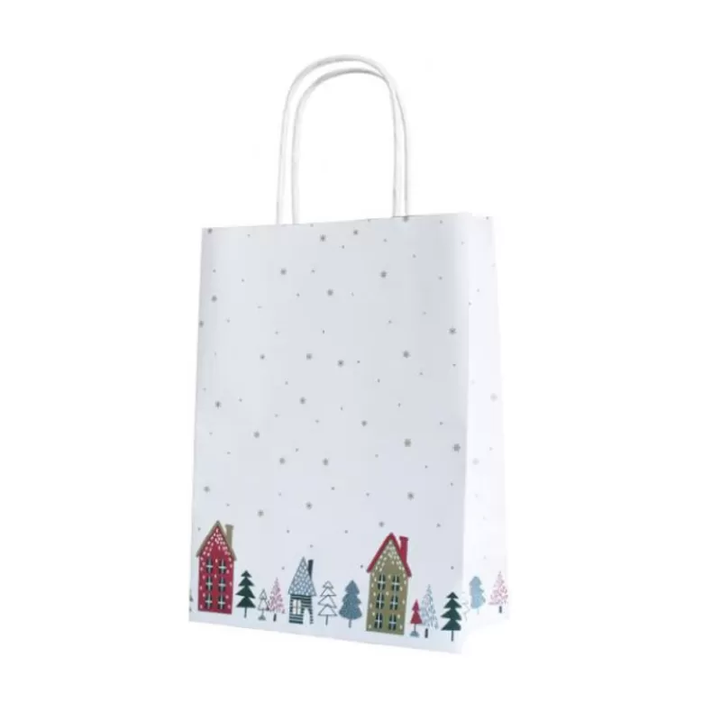 Cerf Dellier Sacs Papier Village De Noël (X25) Outlet