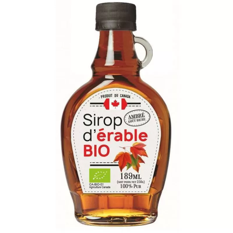 Cerf Dellier Sirop D'Erable Bio Ambre 189 Ml