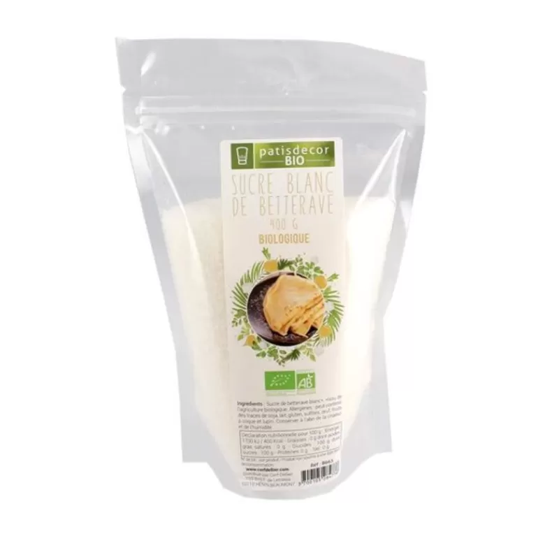 Cerf Dellier Sucre Blanc De Betterave Bio 400 G Patisdecor Bio