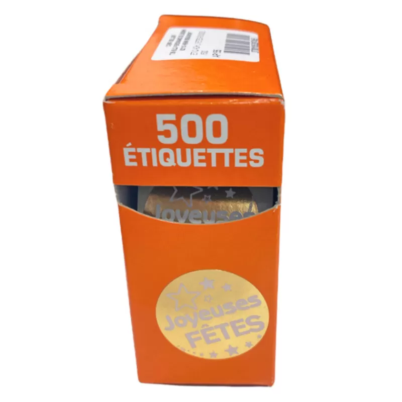 Cerf Dellier Étiquettes Adhésives Rondes Dorees Joyeuses Fêtes (X500) Flash Sale