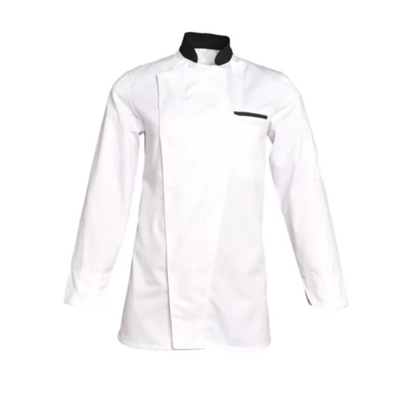 Cerf Dellier Veste Blanche Col Noir Manches Longues Alex Hot